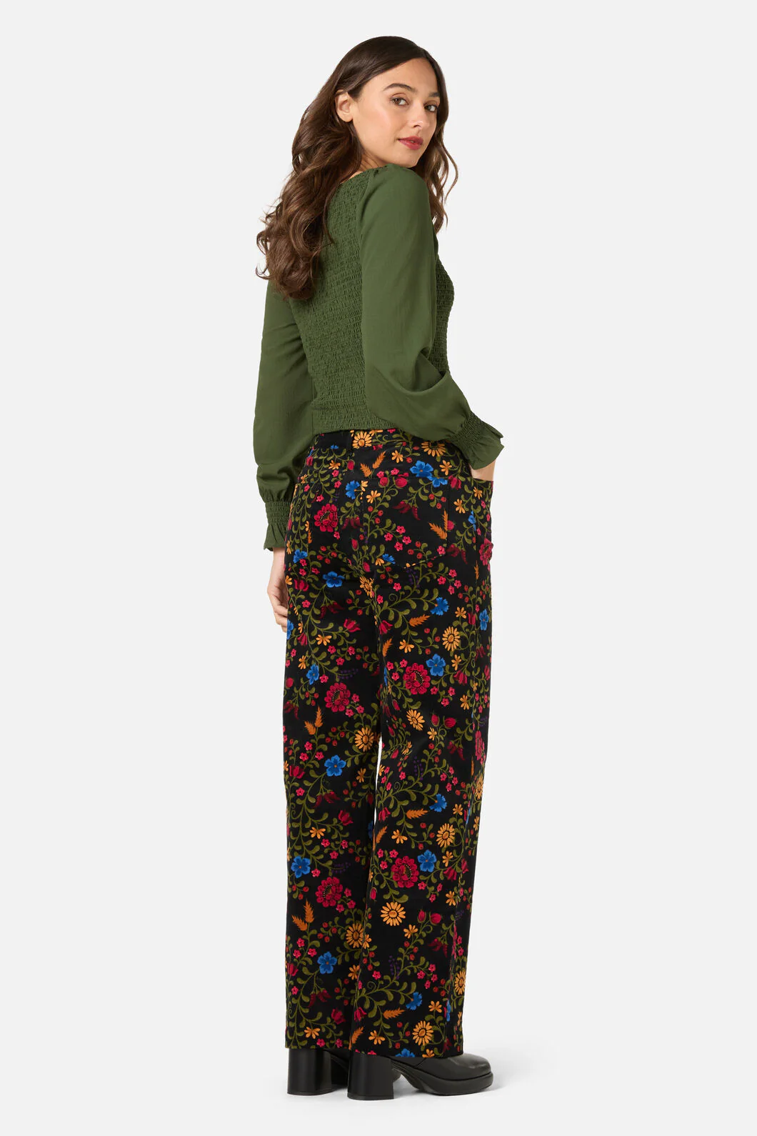Ebony Shirred Long Sleeve Top - Image 5