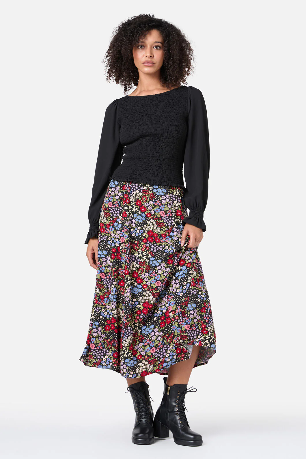 Ebony Shirred Top