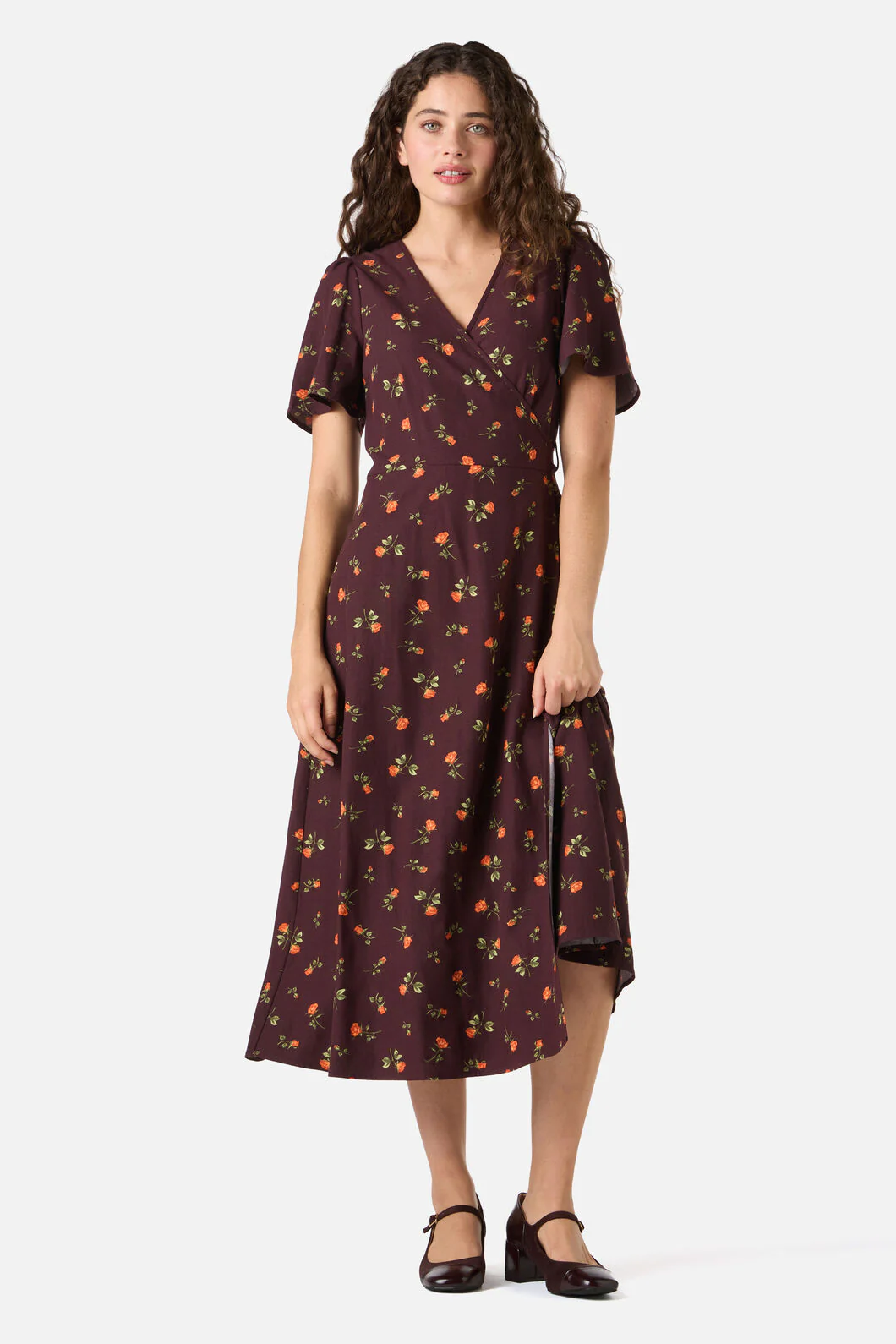 Evie Rose Midi Wrap Dress - Image 3