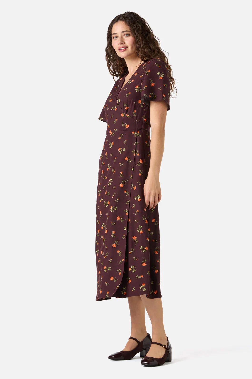 Evie Rose Midi Wrap Dress - Image 4