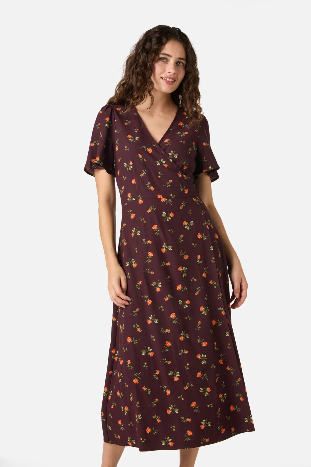 Evie Rose Midi Wrap Dress - Image 7