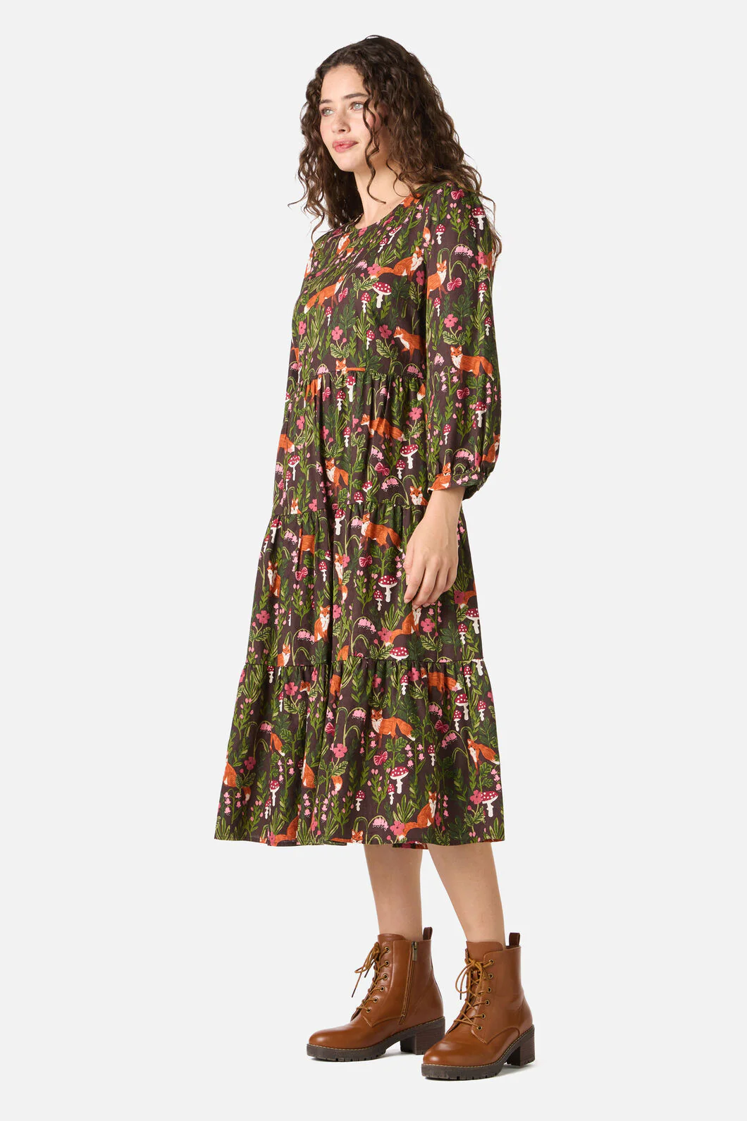 Fancy Foxes Midi Dress - Image 3
