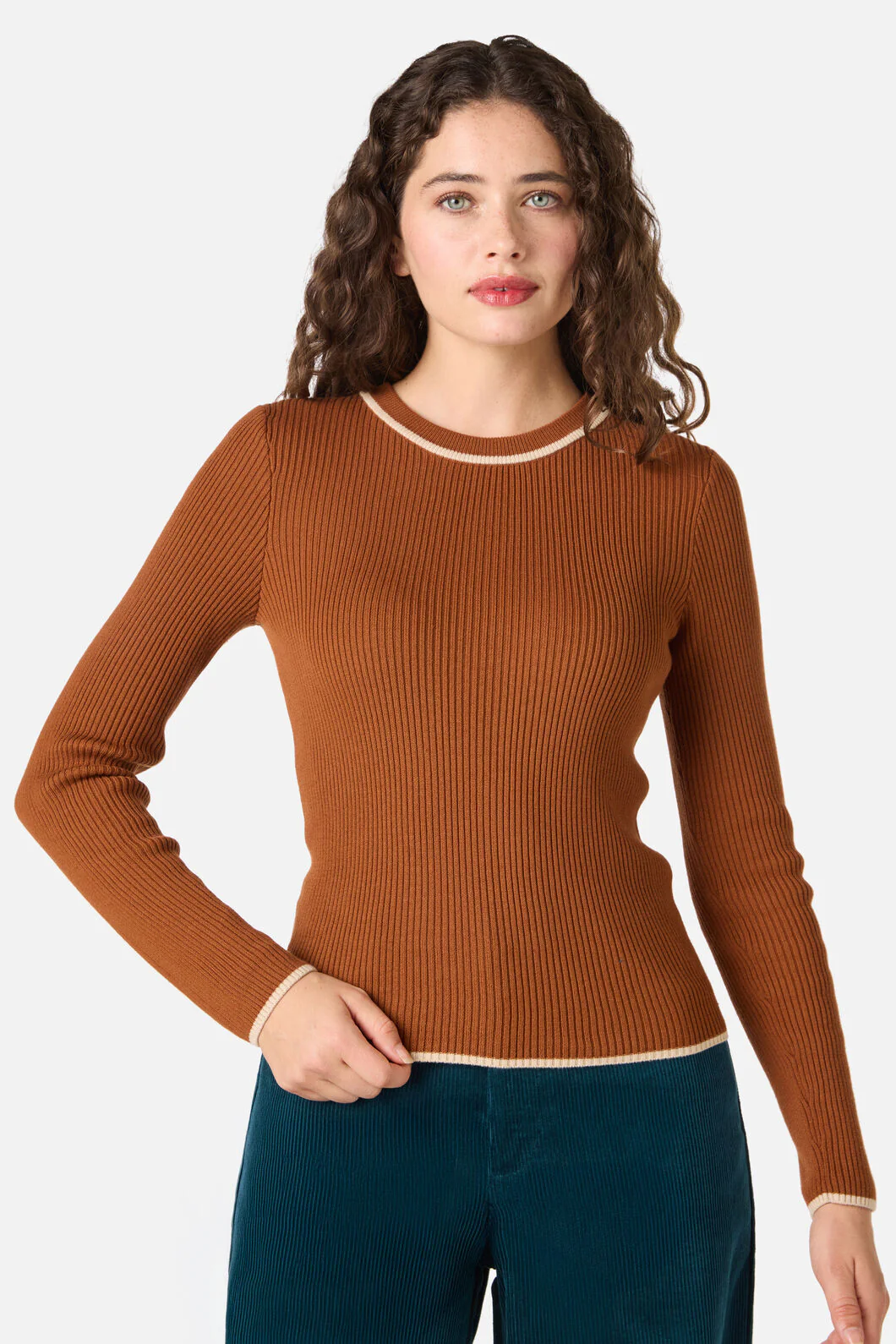 Fifi Long Sleeve Rib Knit Top - Image 8
