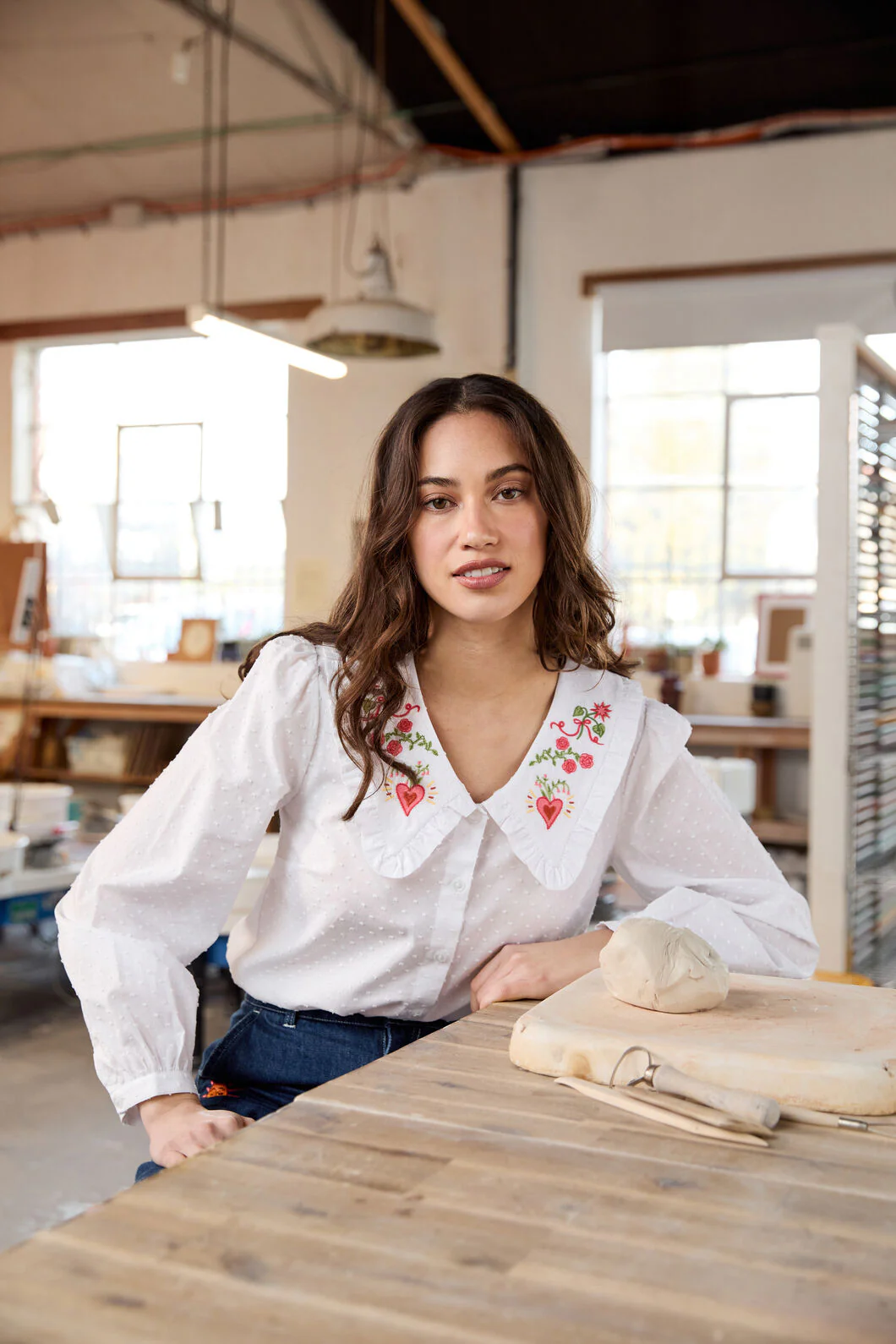 Folk Art Embroidered Blouse