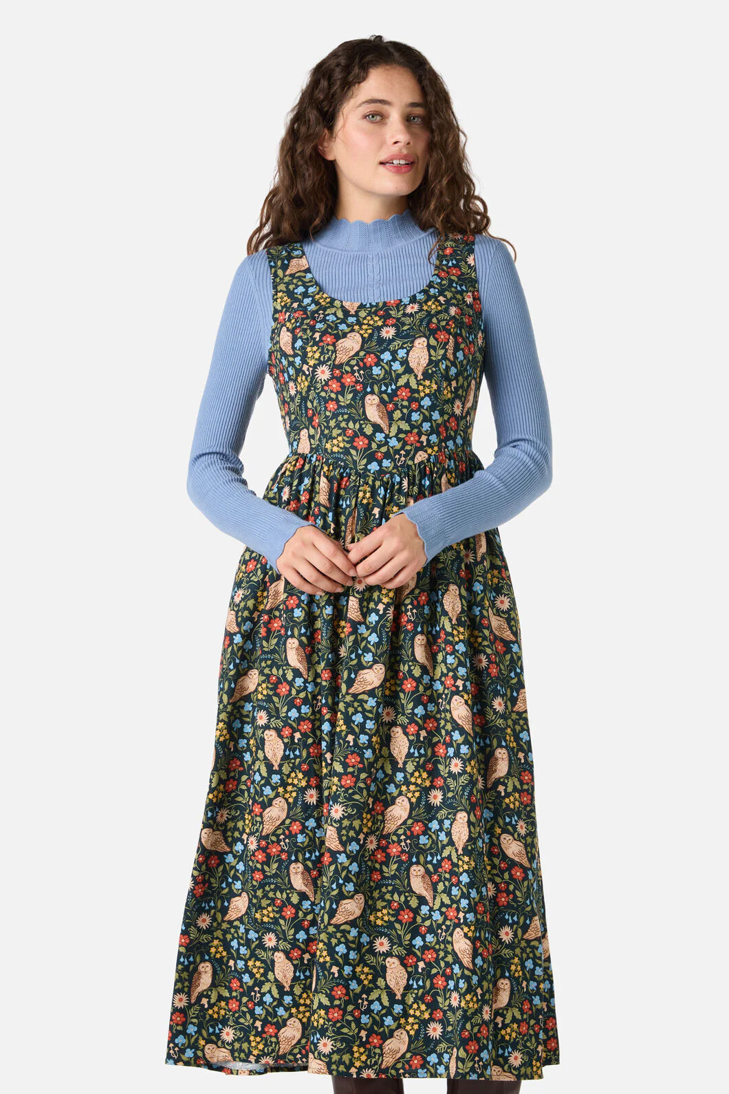 Forest Owl Midi Dress - Image 7