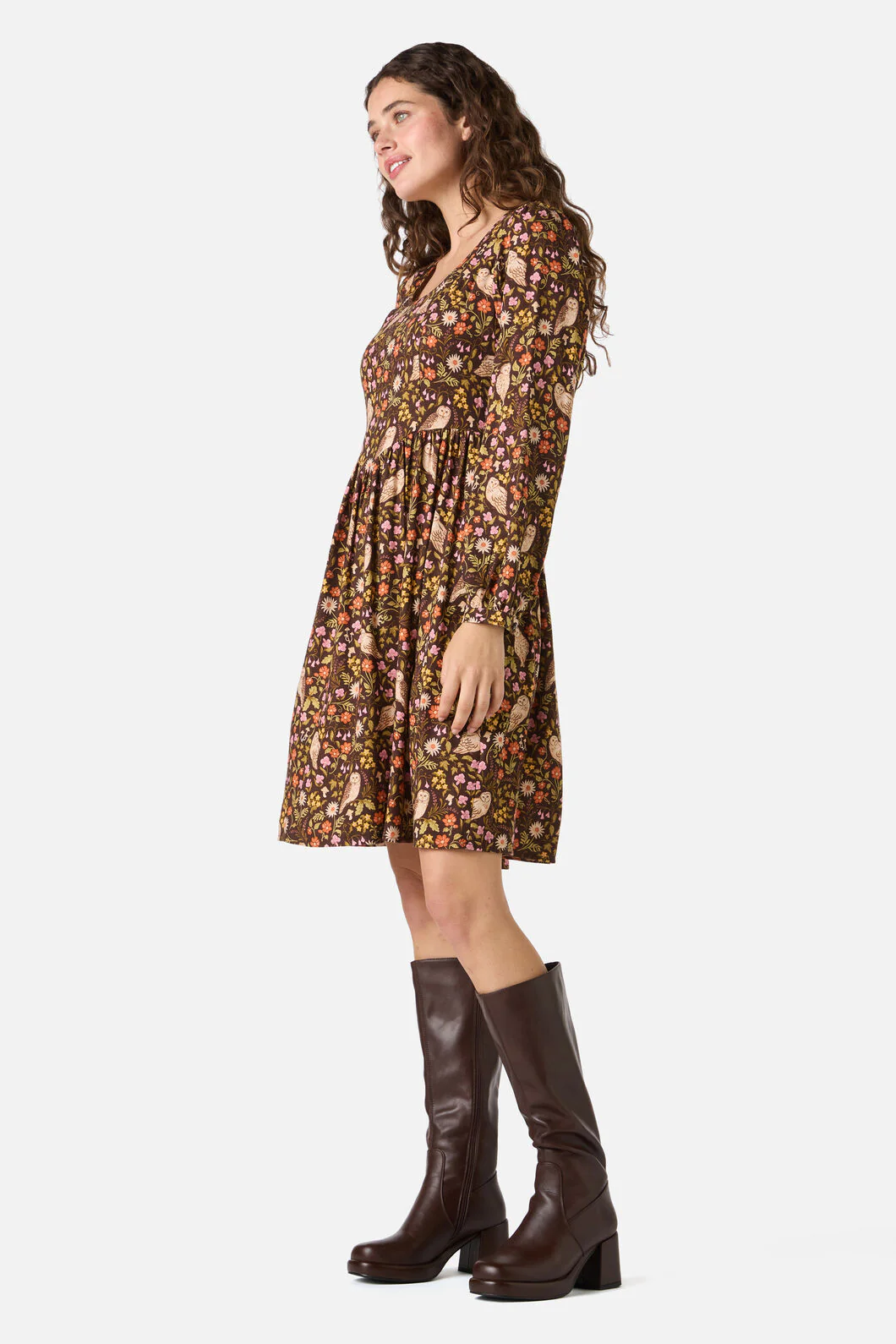 Forest Owl Mini Dress - Image 2