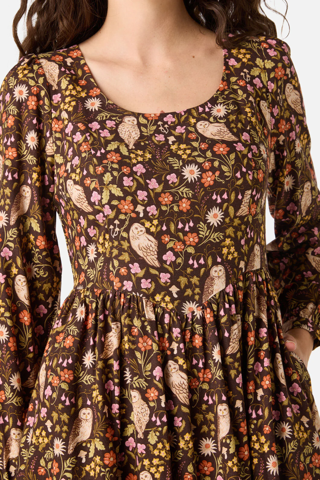 Forest Owl Mini Dress - Image 6