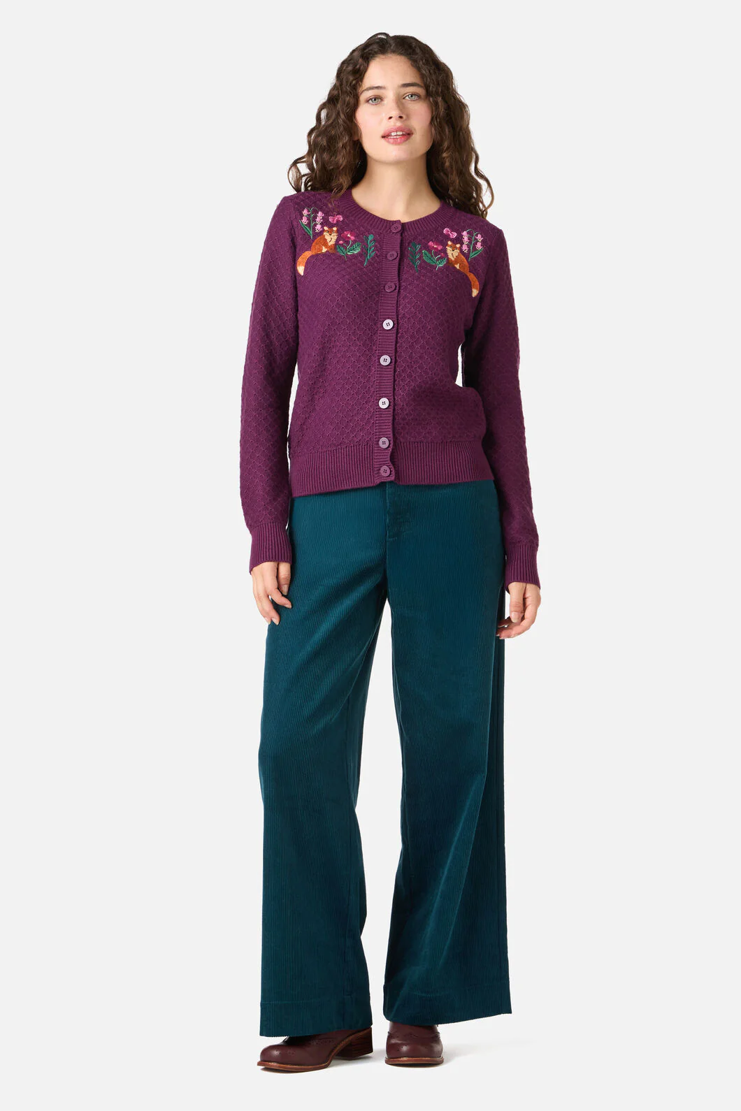 Fox Embroidered Cardigan - Image 2