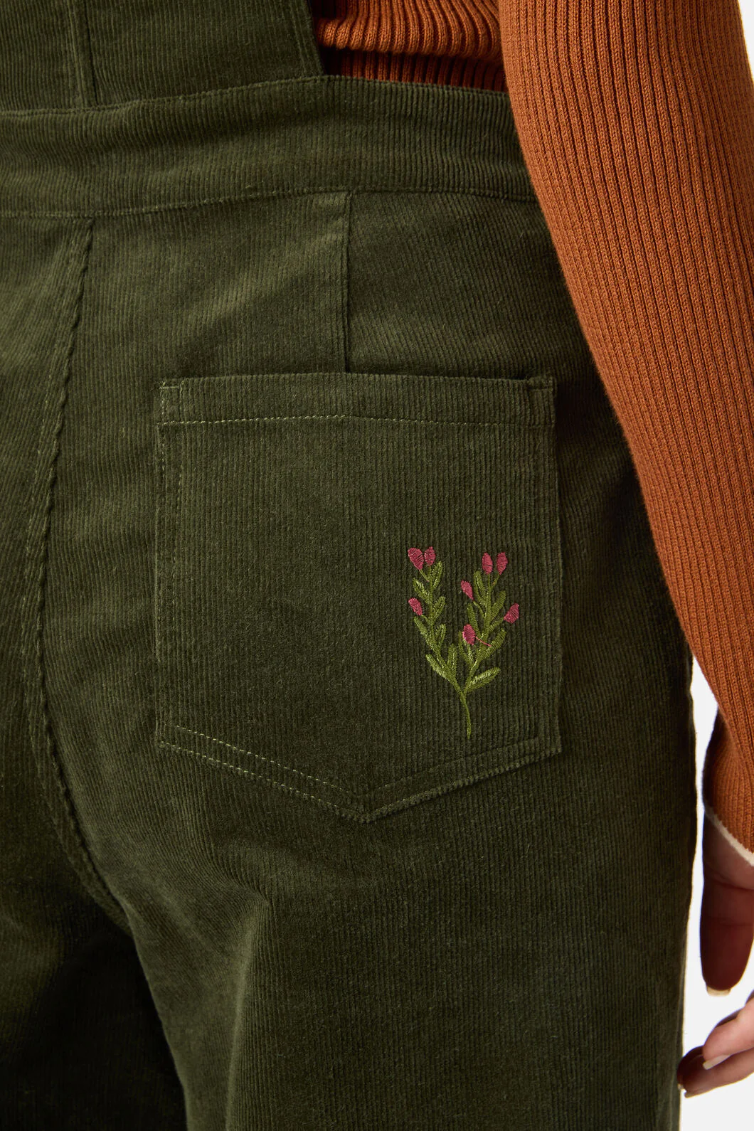 Fox Embroidered Cord Overall - Image 7