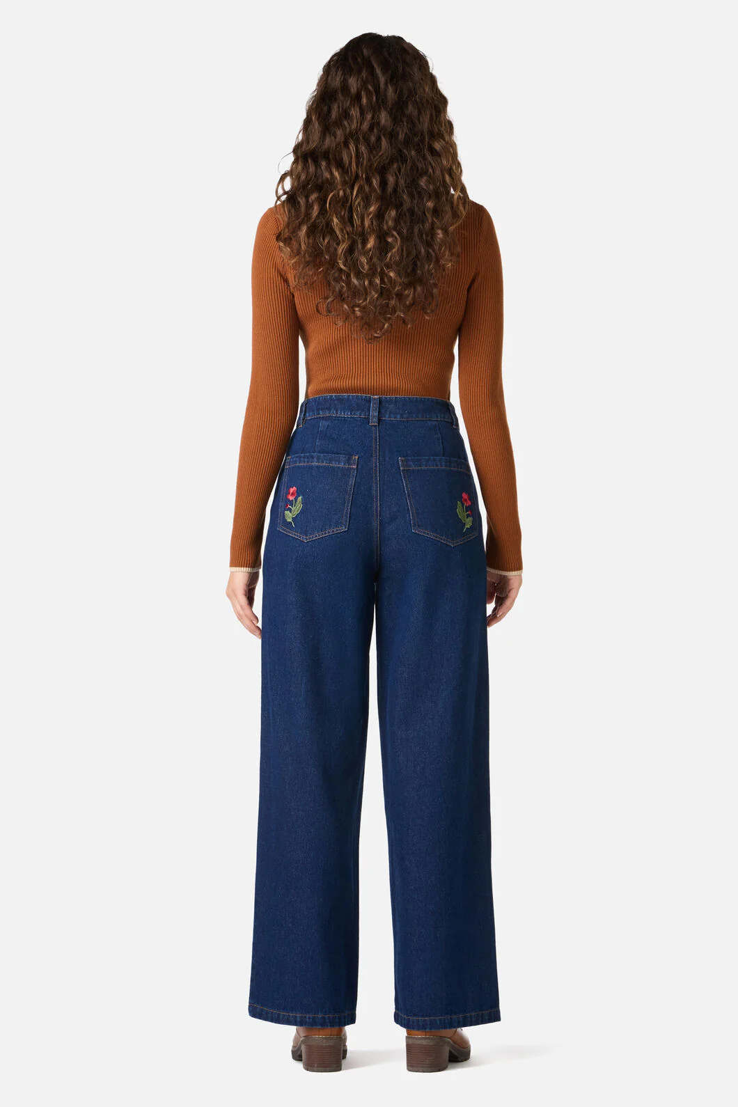Fox Embroidered Jeans - Image 6