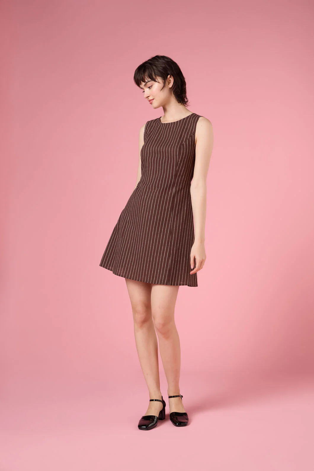 Frankie Pinstripe Shift Dress - Image 10