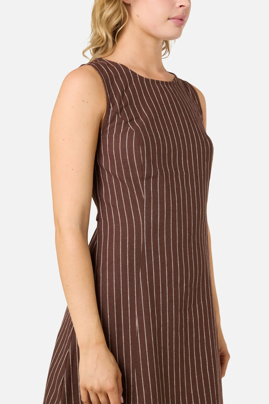 Frankie Pinstripe Shift Dress - Image 13