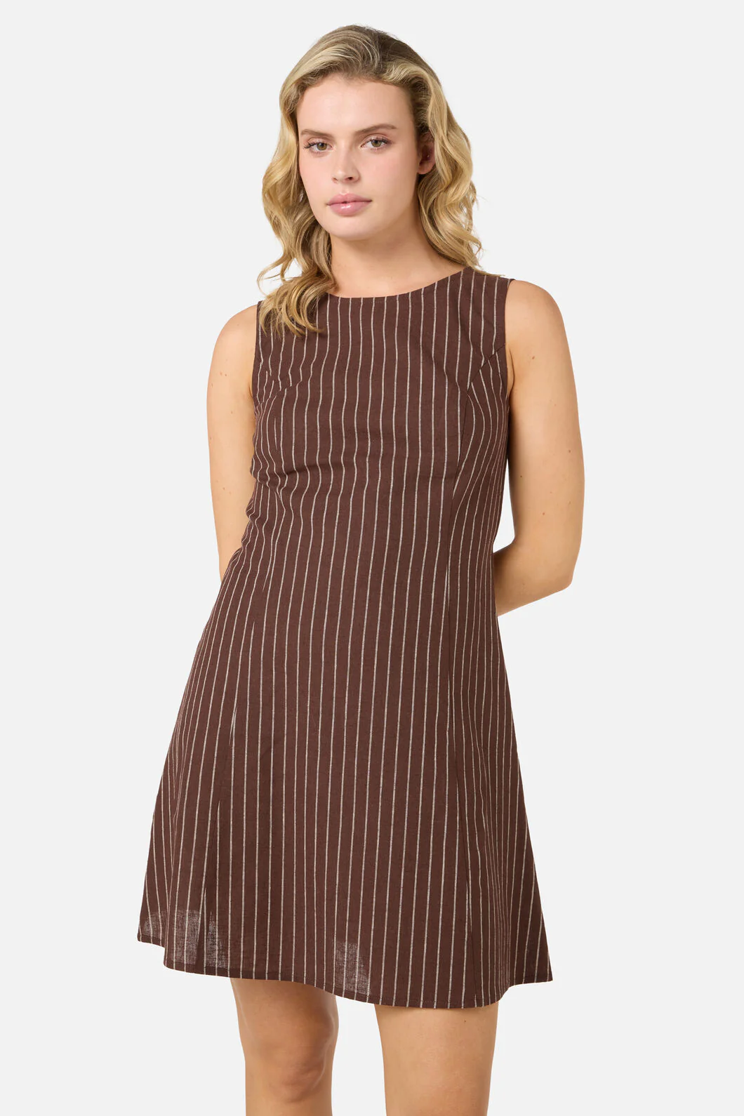 Frankie Pinstripe Shift Dress - Image 7