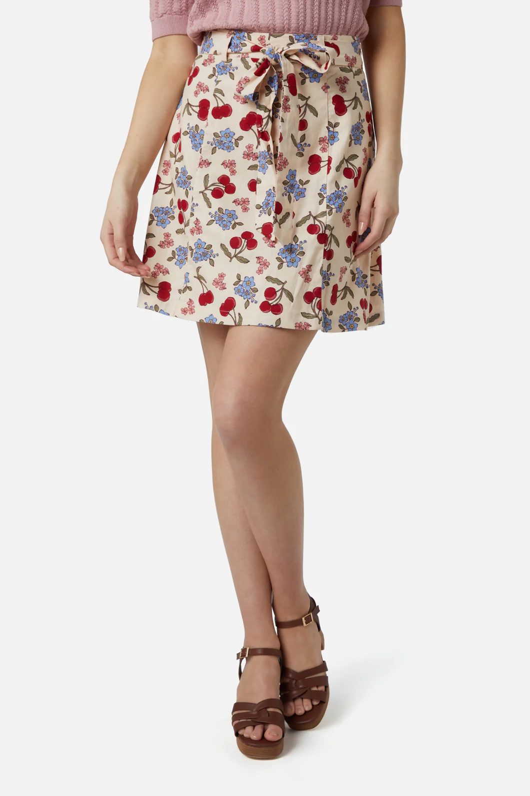 French Cherry Flippy Skirt - Image 2