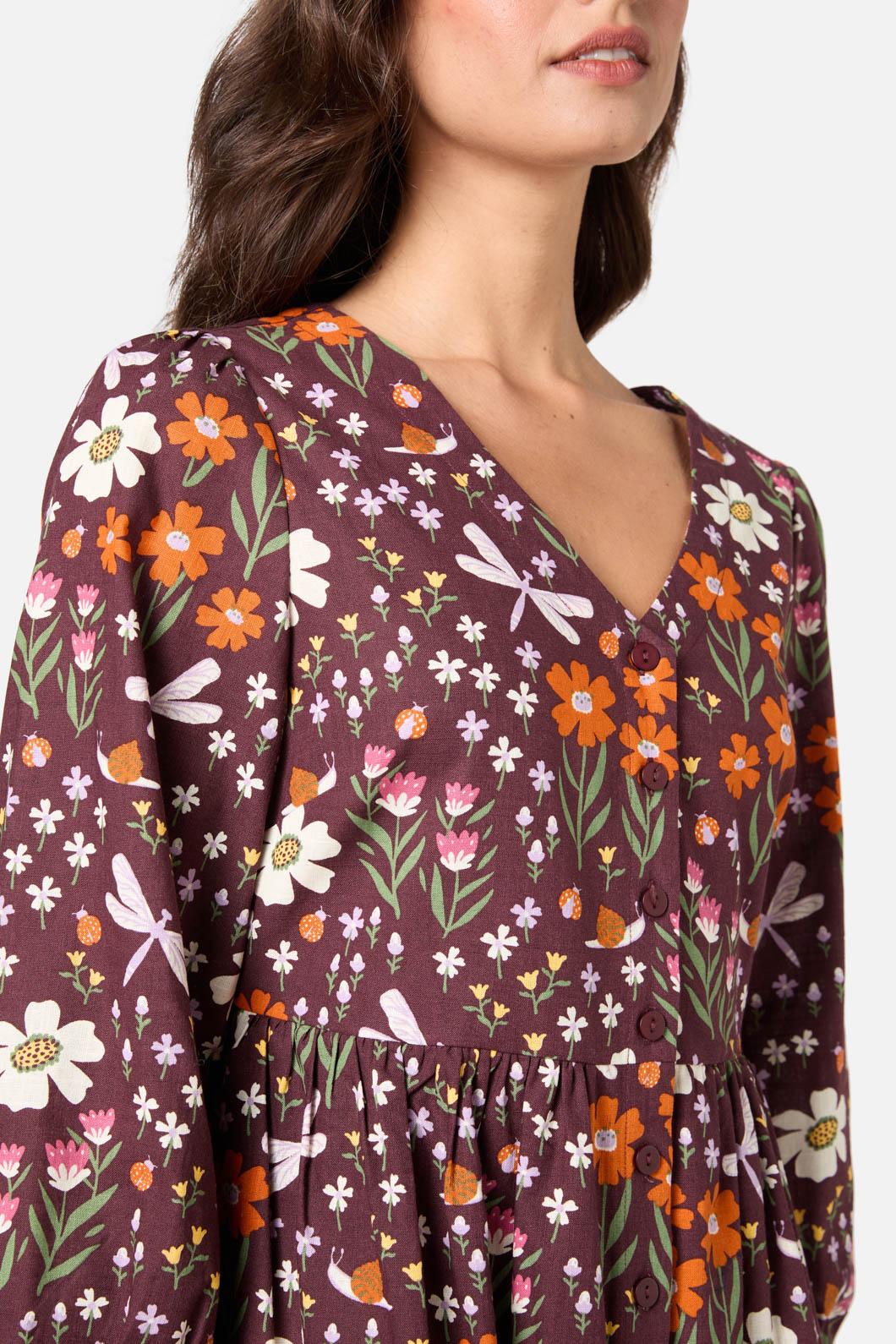 Garden Life Button Front Dress - Image 4