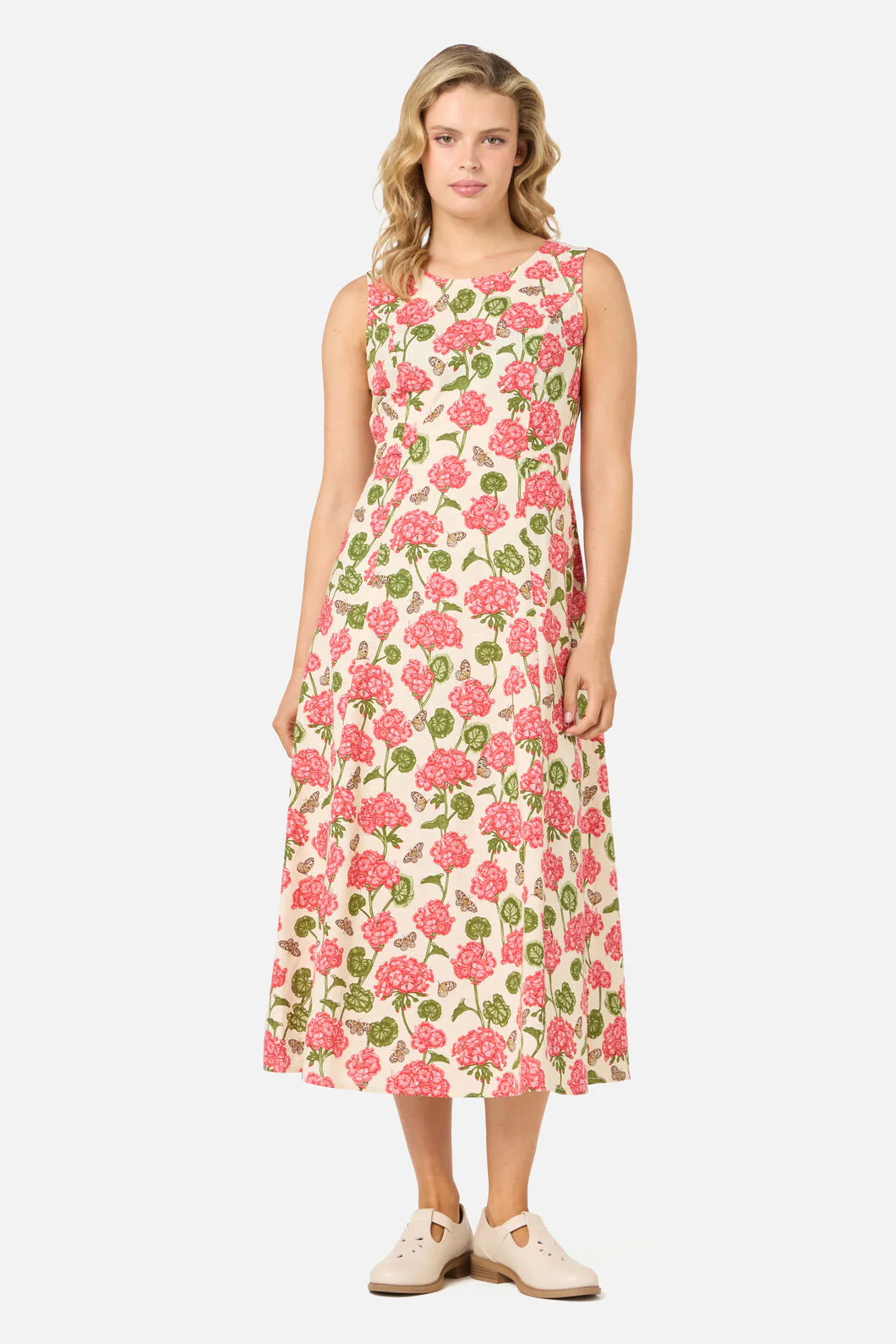 Geranium Flower Midi Dress - Image 3