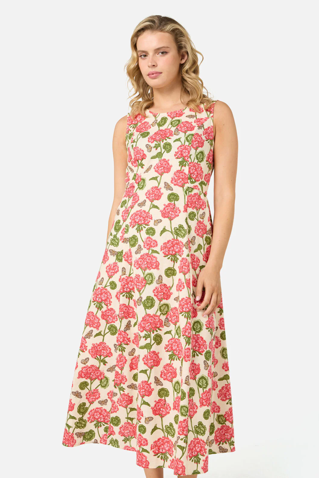 Geranium Flower Midi Dress - Image 4