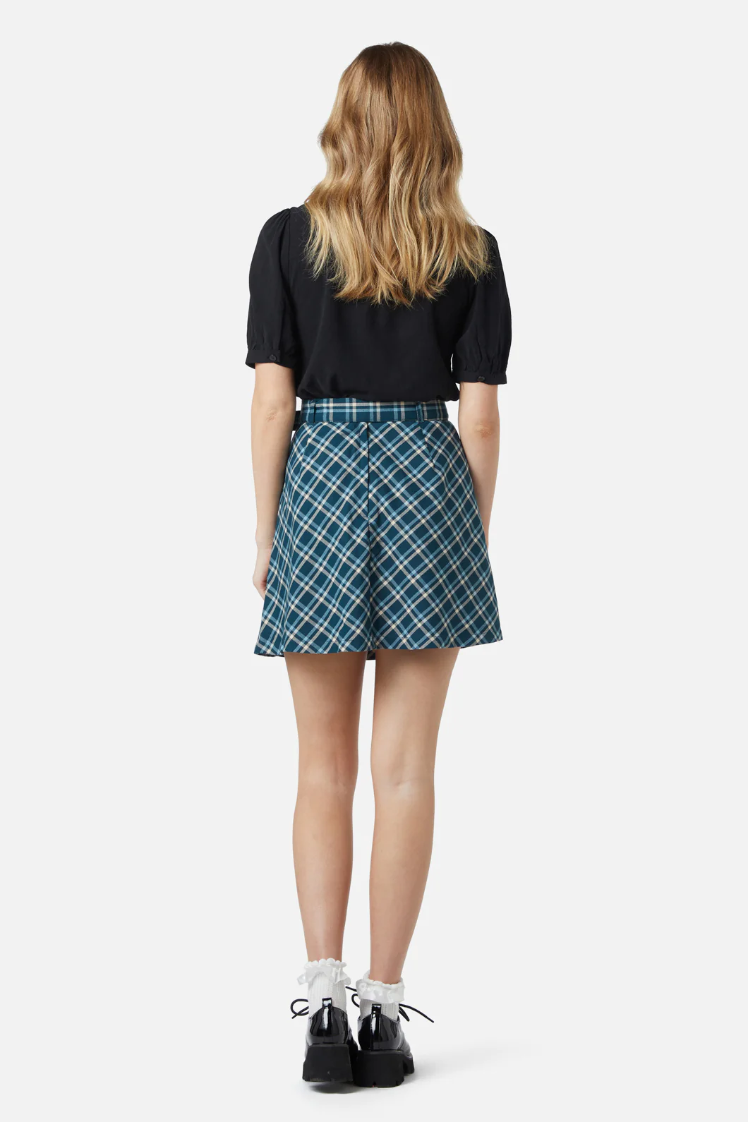 Gina Check A Line Skirt - Image 8