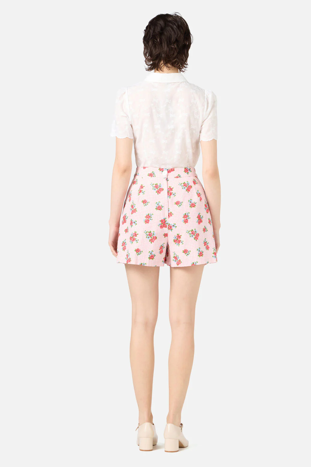 Gingham Floral Shorts - Image 4