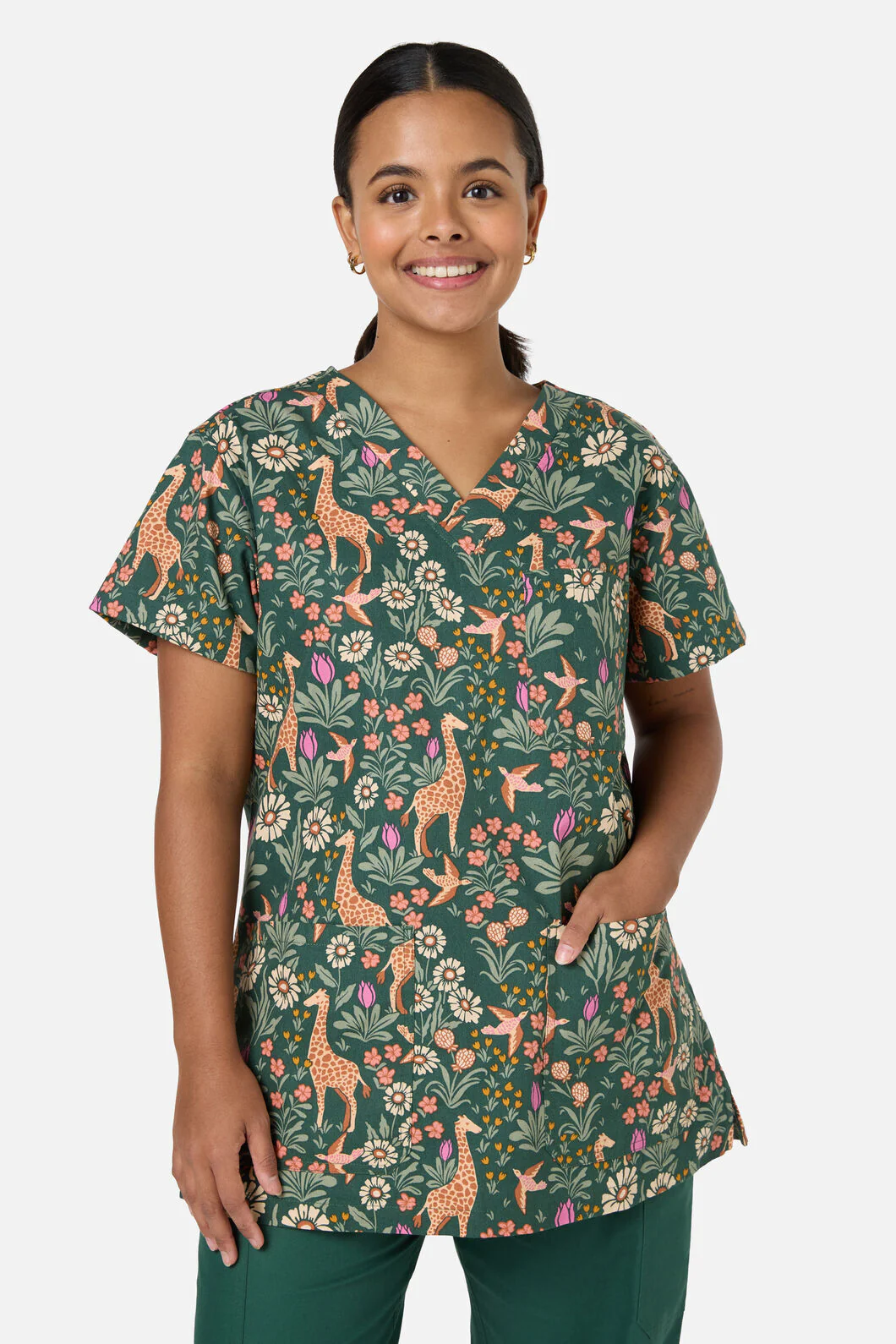 Giraffe Top & Pant Scrub Set - Image 4