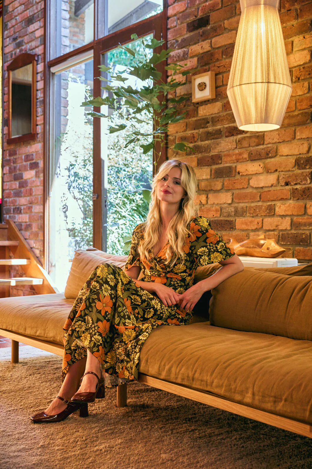 Gloria 70'S Floral Midi Skirt