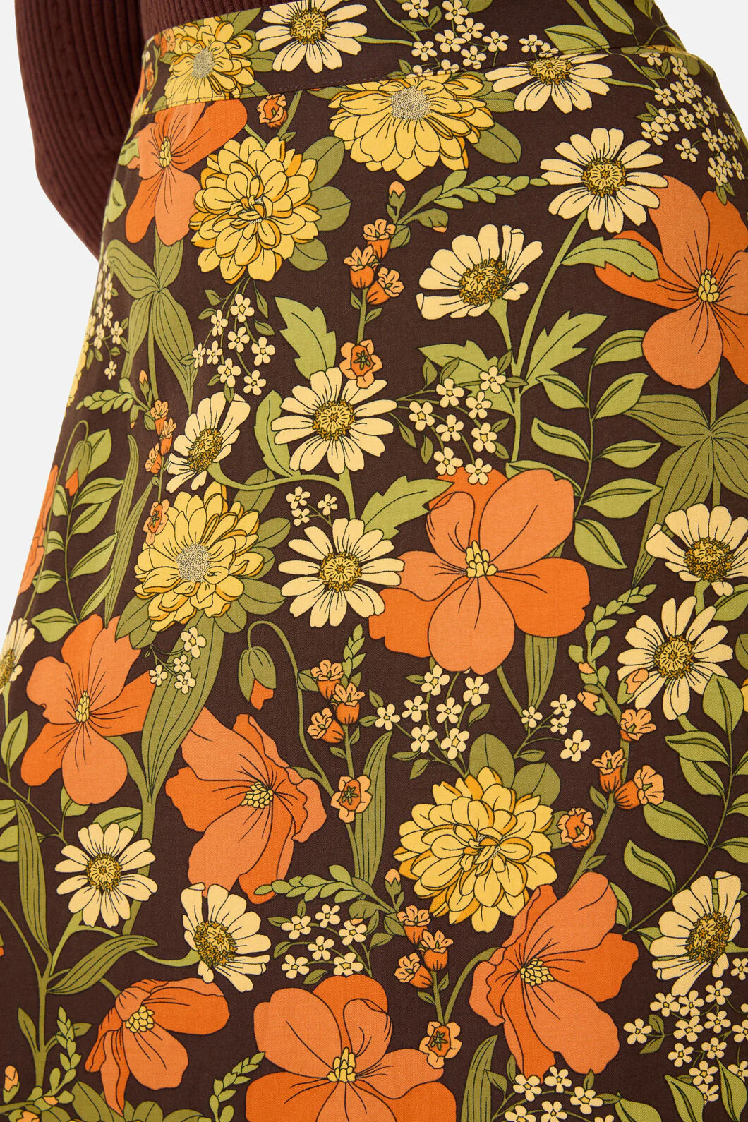 Gloria 70'S Floral Midi Skirt - Image 6
