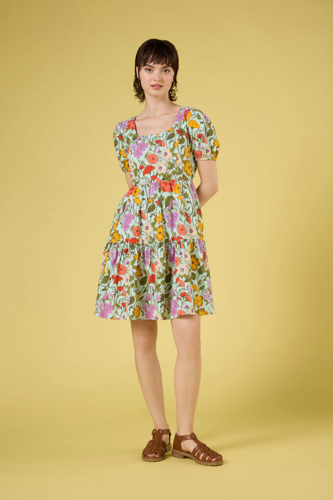 Grasshopper Floral Mini Dress - Image 3
