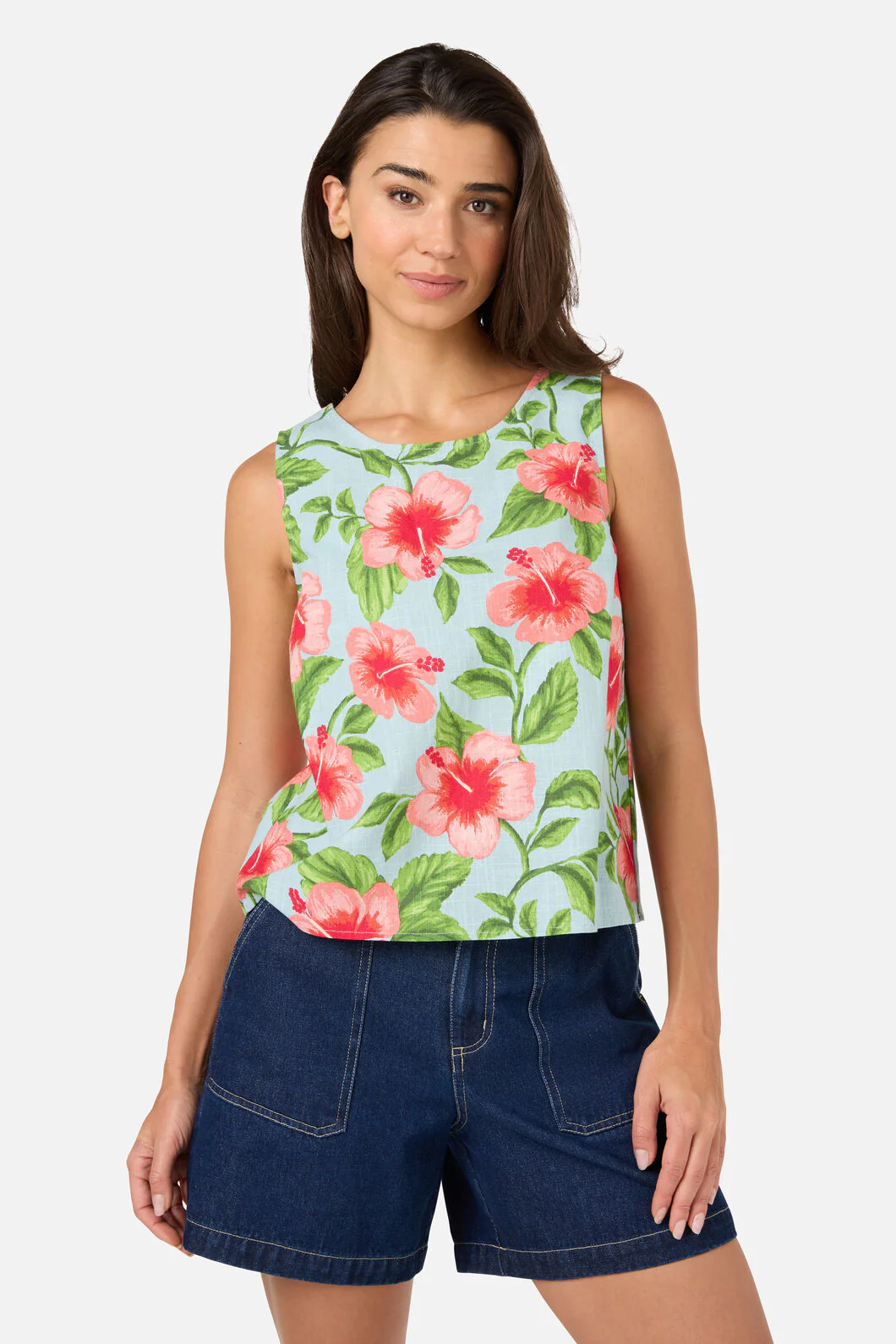 Hibiscus Summer Shell Top - Image 2