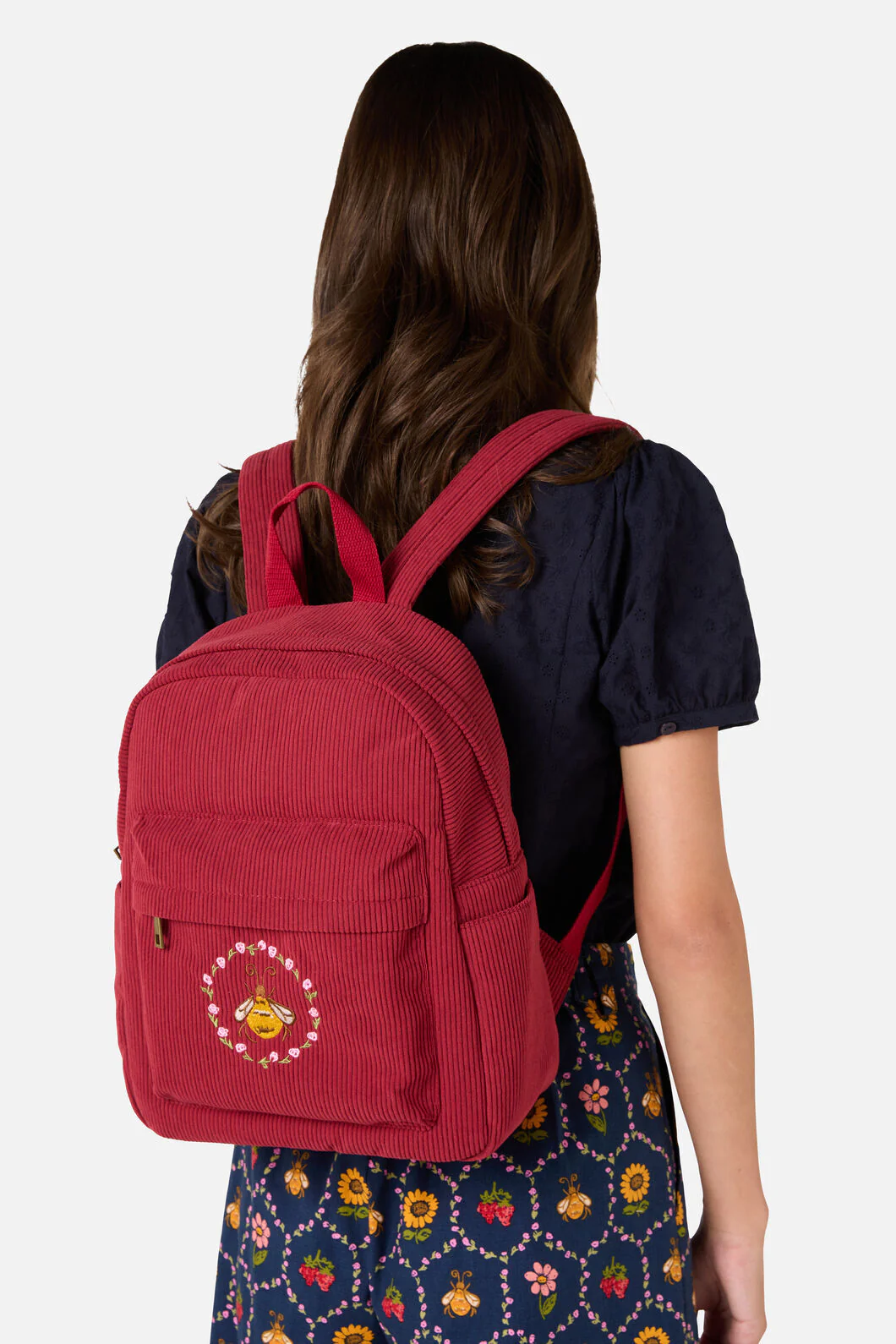 Honey Bee Cord Backpack