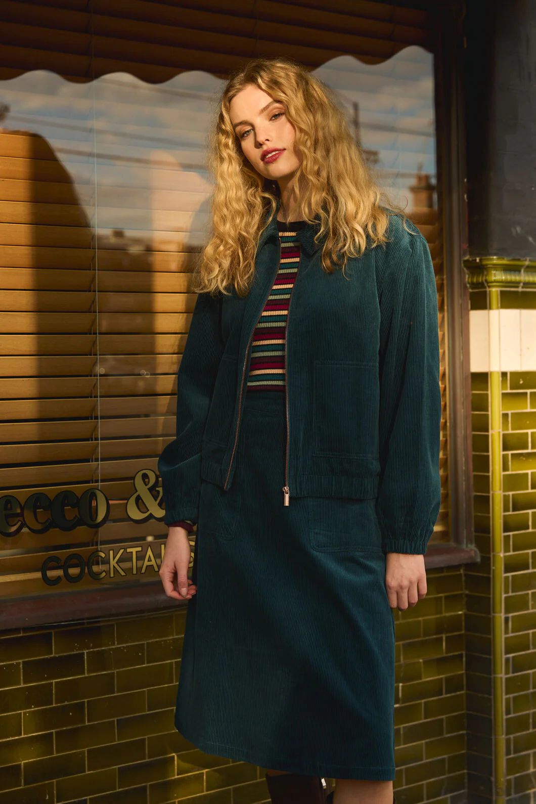 Jamie Cord Midi Skirt