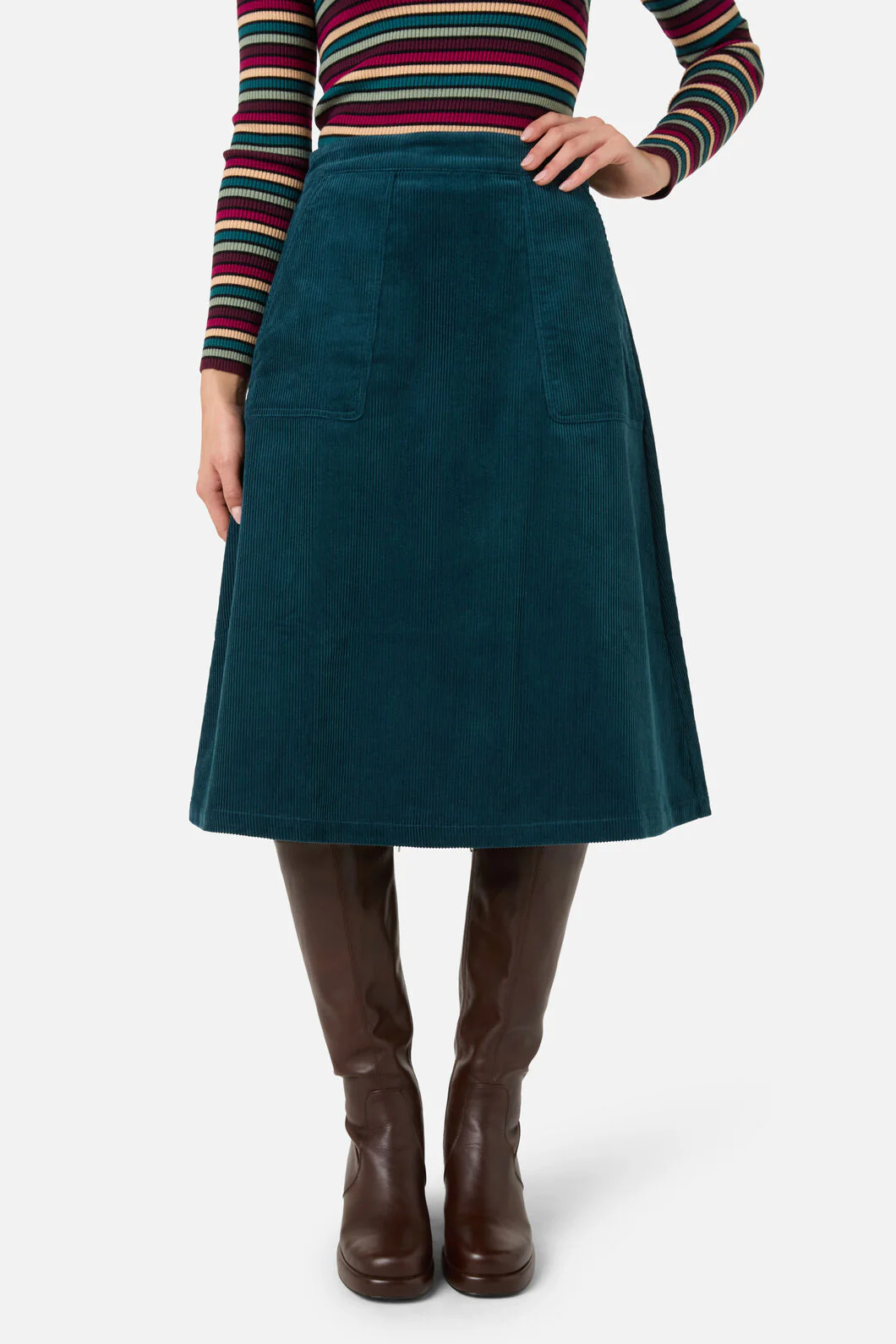 Jamie Cord Midi Skirt - Image 3
