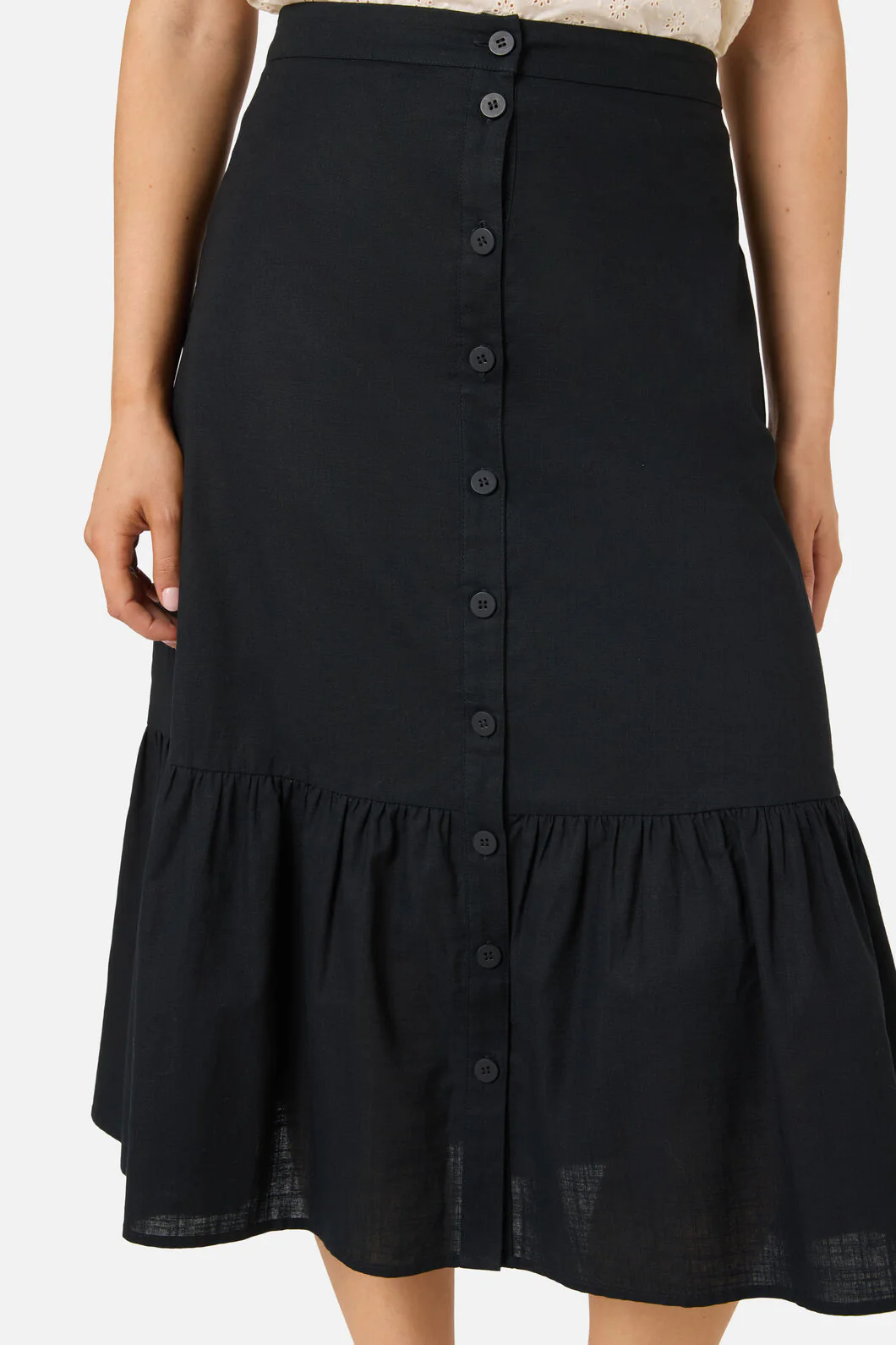 Jolie Button Front Midi Skirt - Image 5