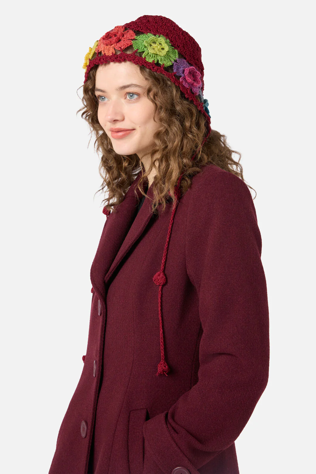 Knit Flower Bonnet