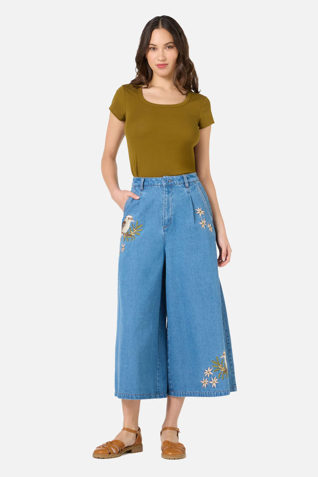 Kooka & Wattle Denim Culotte - Image 2