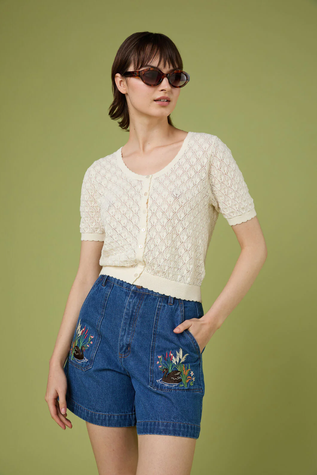 Lacey Short Sleeve Cardigan - Image 8