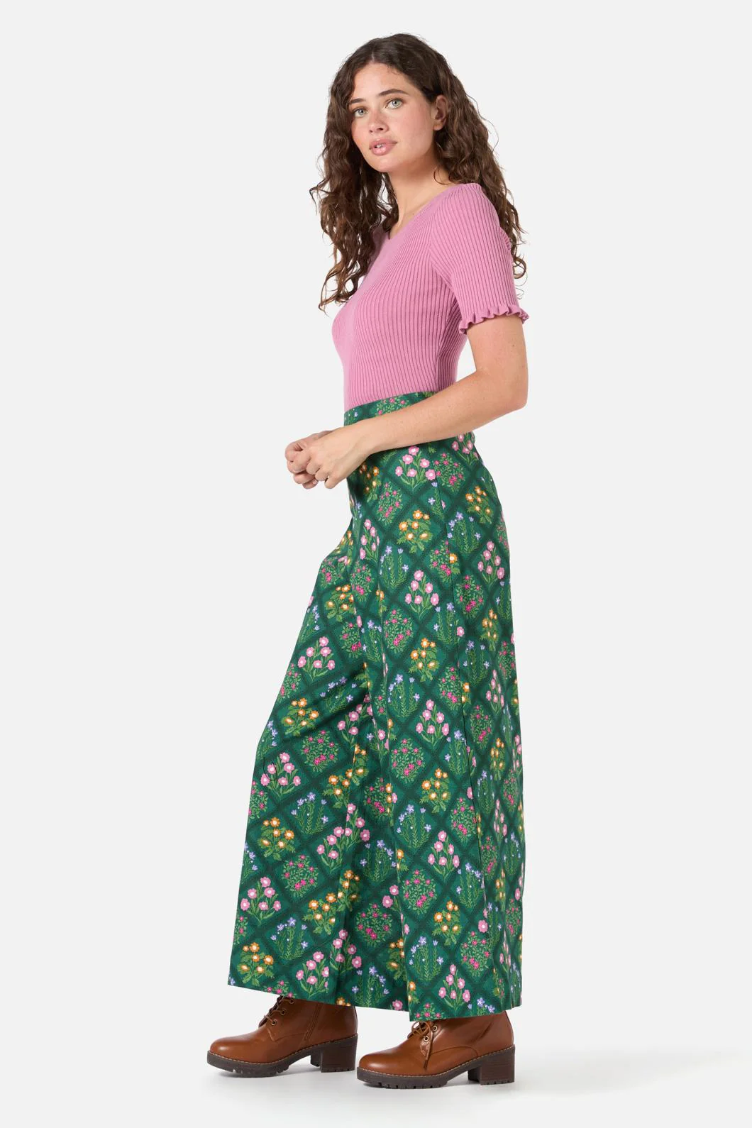 Lattice Floral Culotte