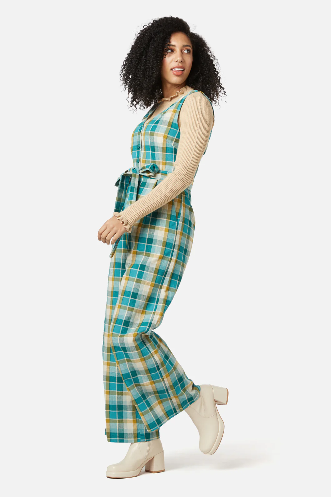 Laura Check Jumpsuit - Image 4