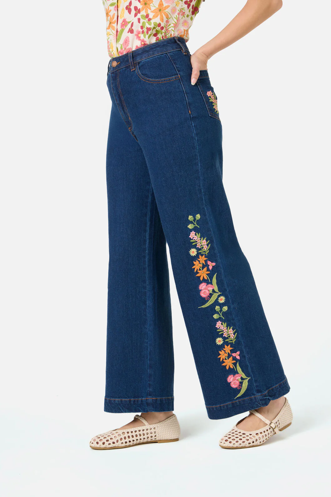 Liberty Native Emb Denim Jean - Image 5