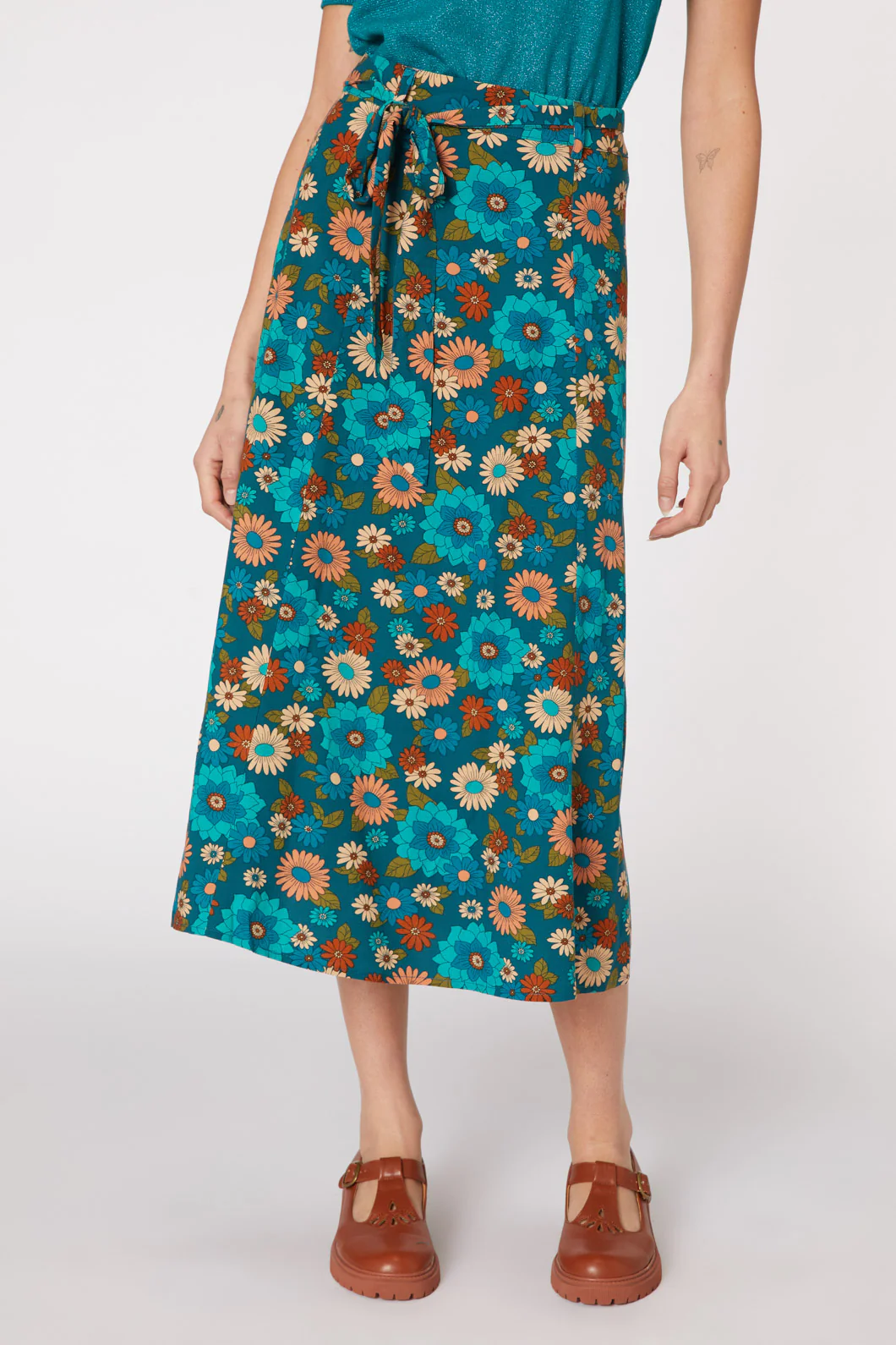 Lindy 70S Floral Skirt - Image 2