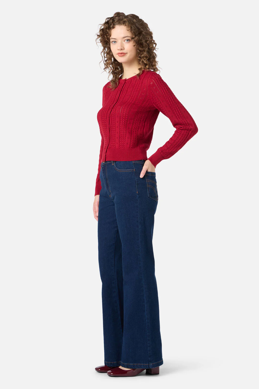Lisa Pointelle Cardigan - Image 2