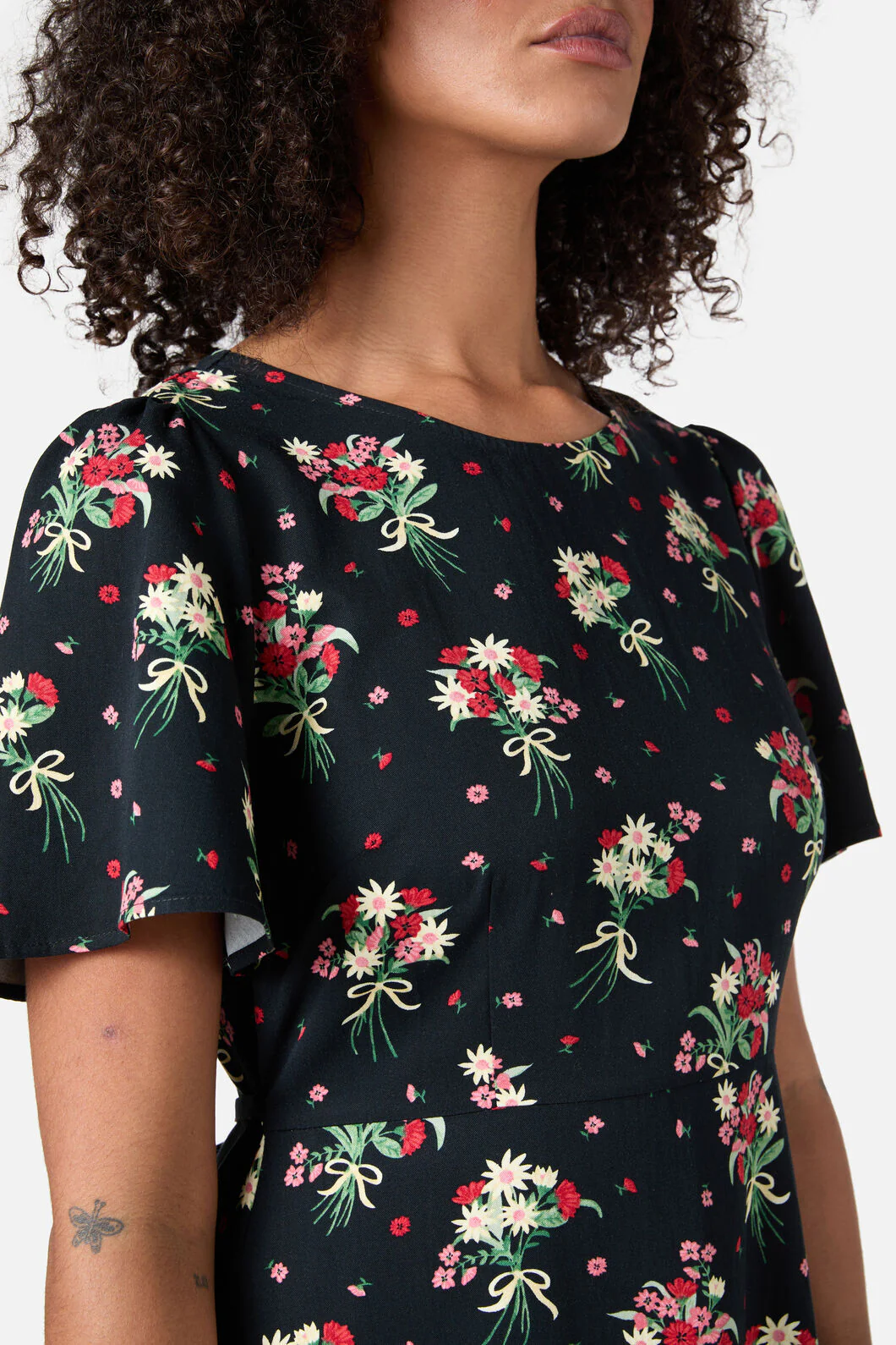 Lucia Floral Bow Dress - Image 6