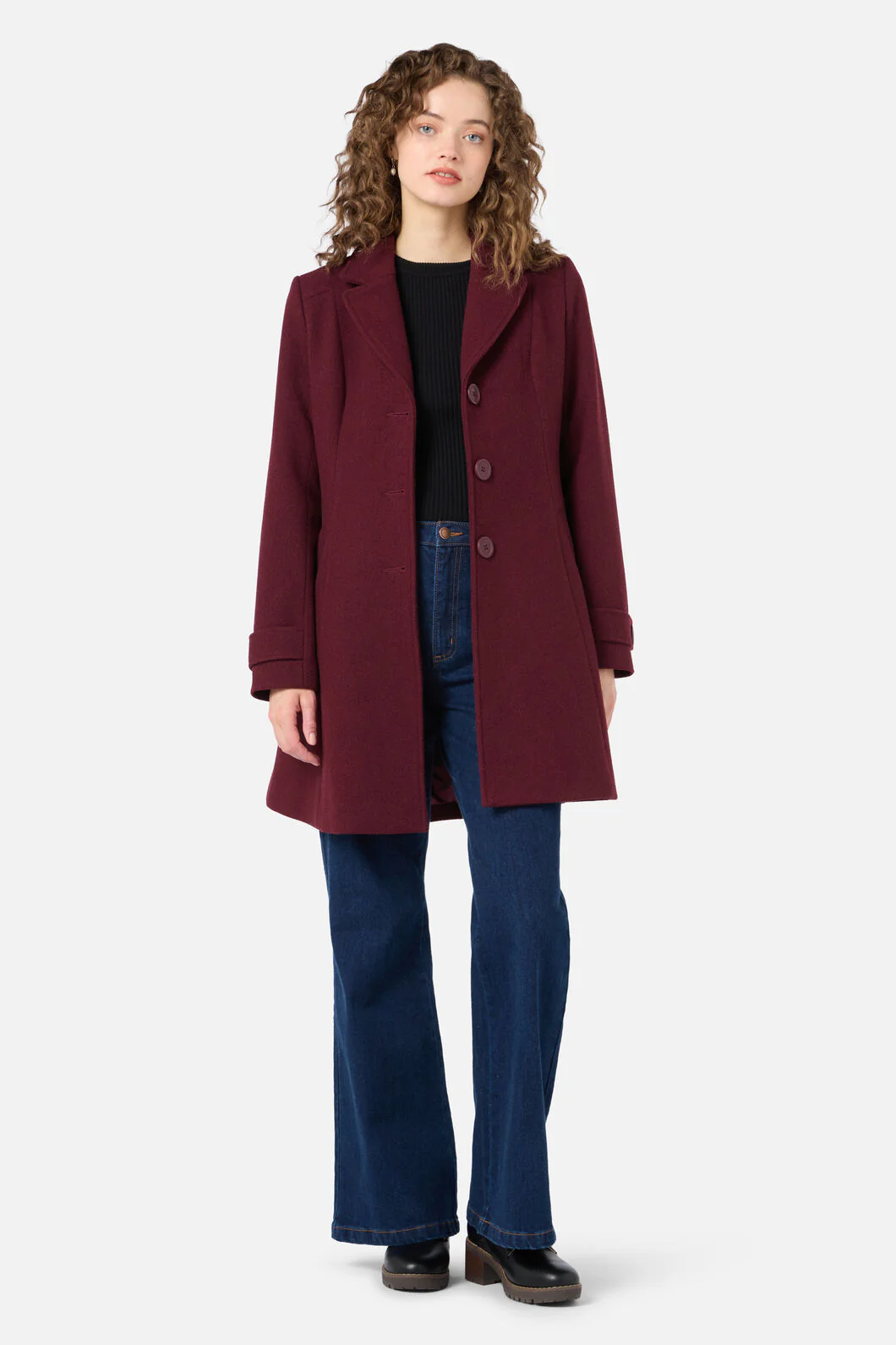 Mabel A-Line Wool Blend Coat - Image 9
