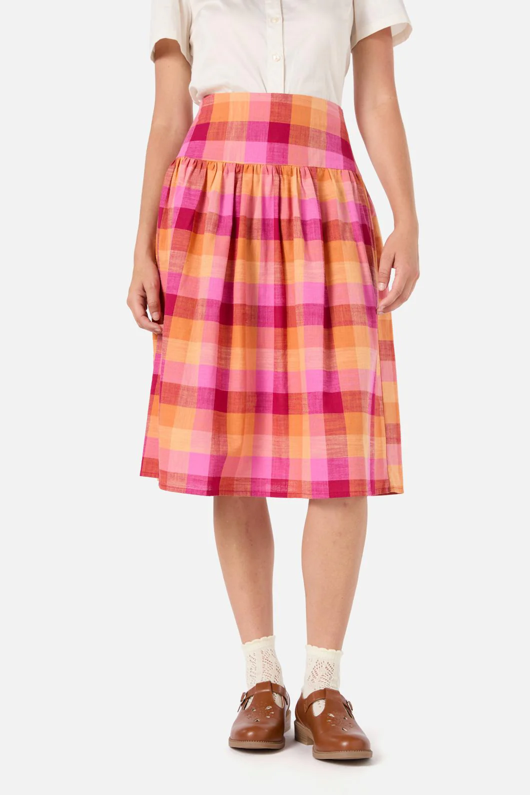 Maxine Check Midi Skirt - Image 3