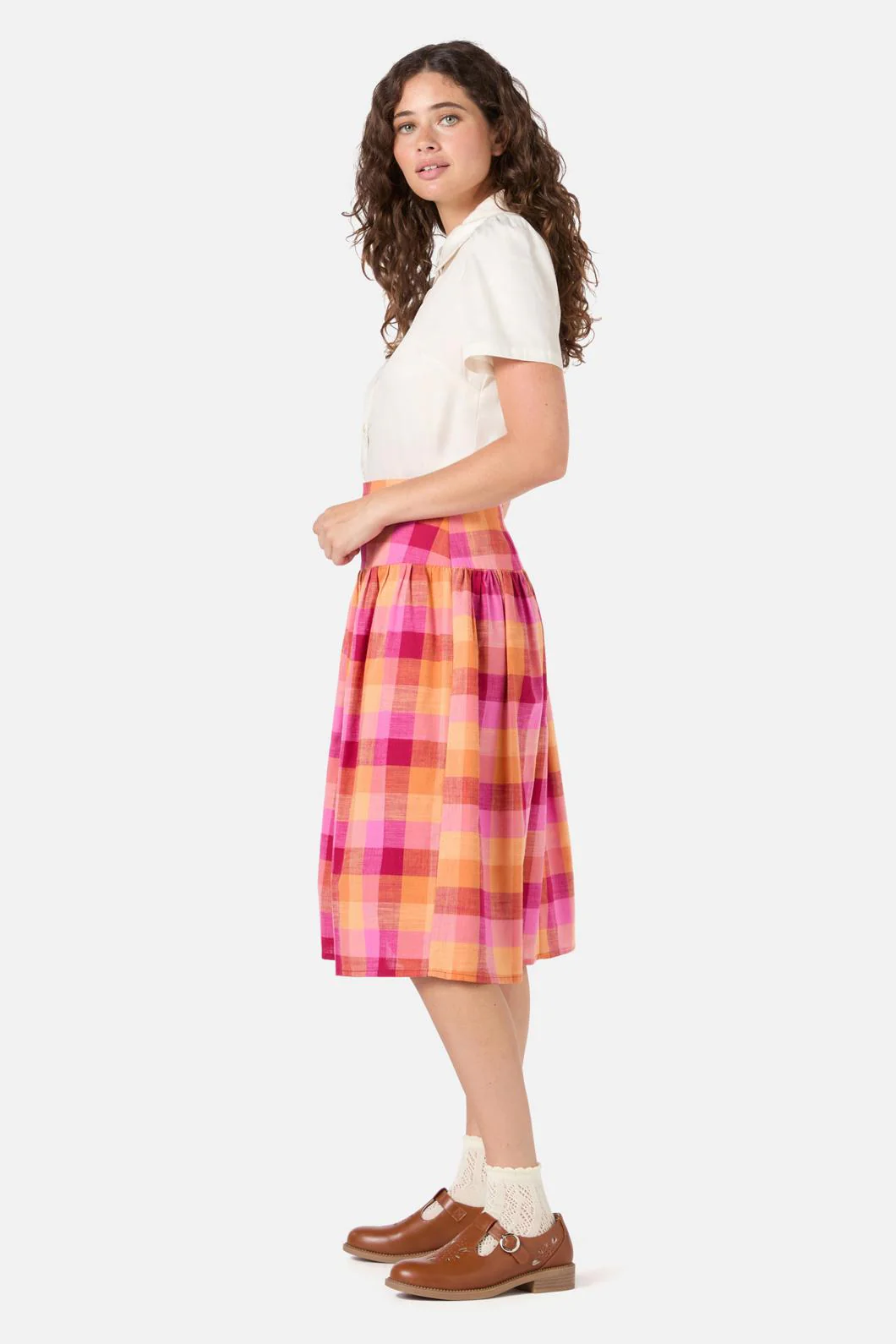Maxine Check Midi Skirt - Image 4