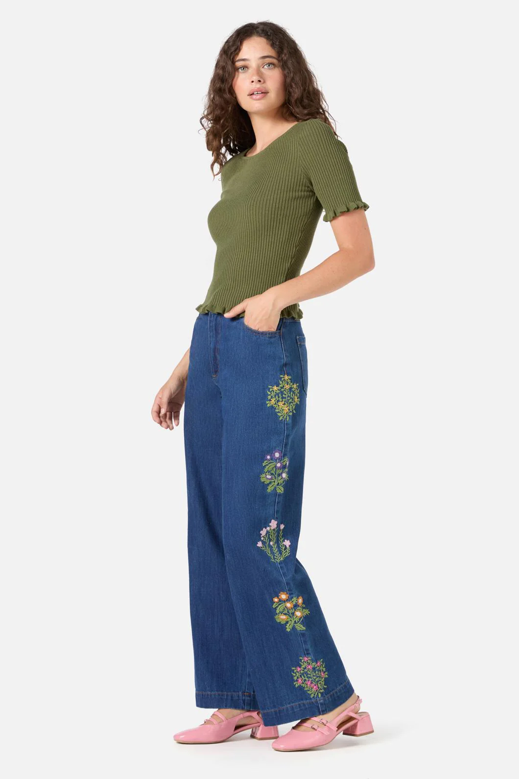 Maya Ruffle Rib Knit Top - Image 9