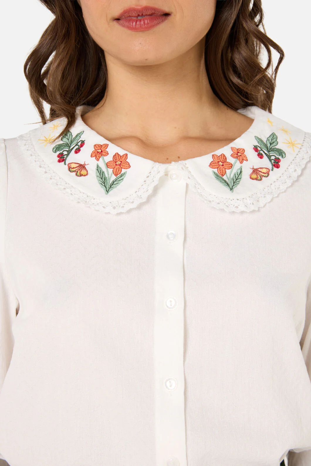 Midnight Garden Embroidered Blouse - Image 7