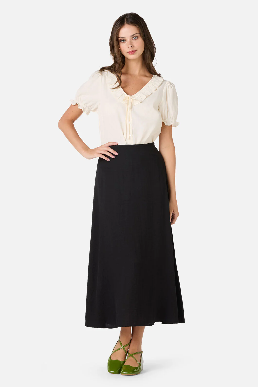 Mindy A-Line Midi Skirt