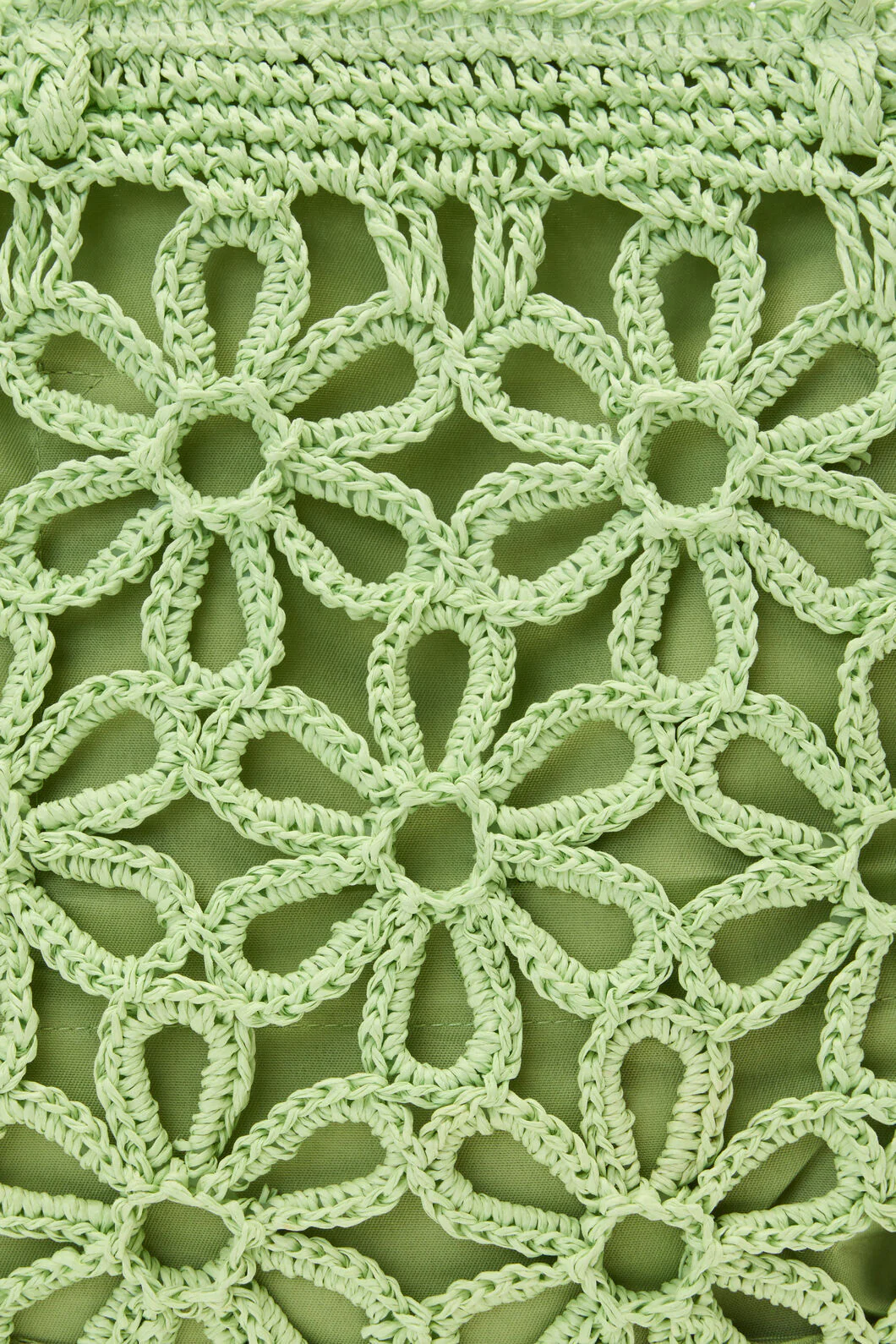 Mint Flower Straw Bag - Image 7
