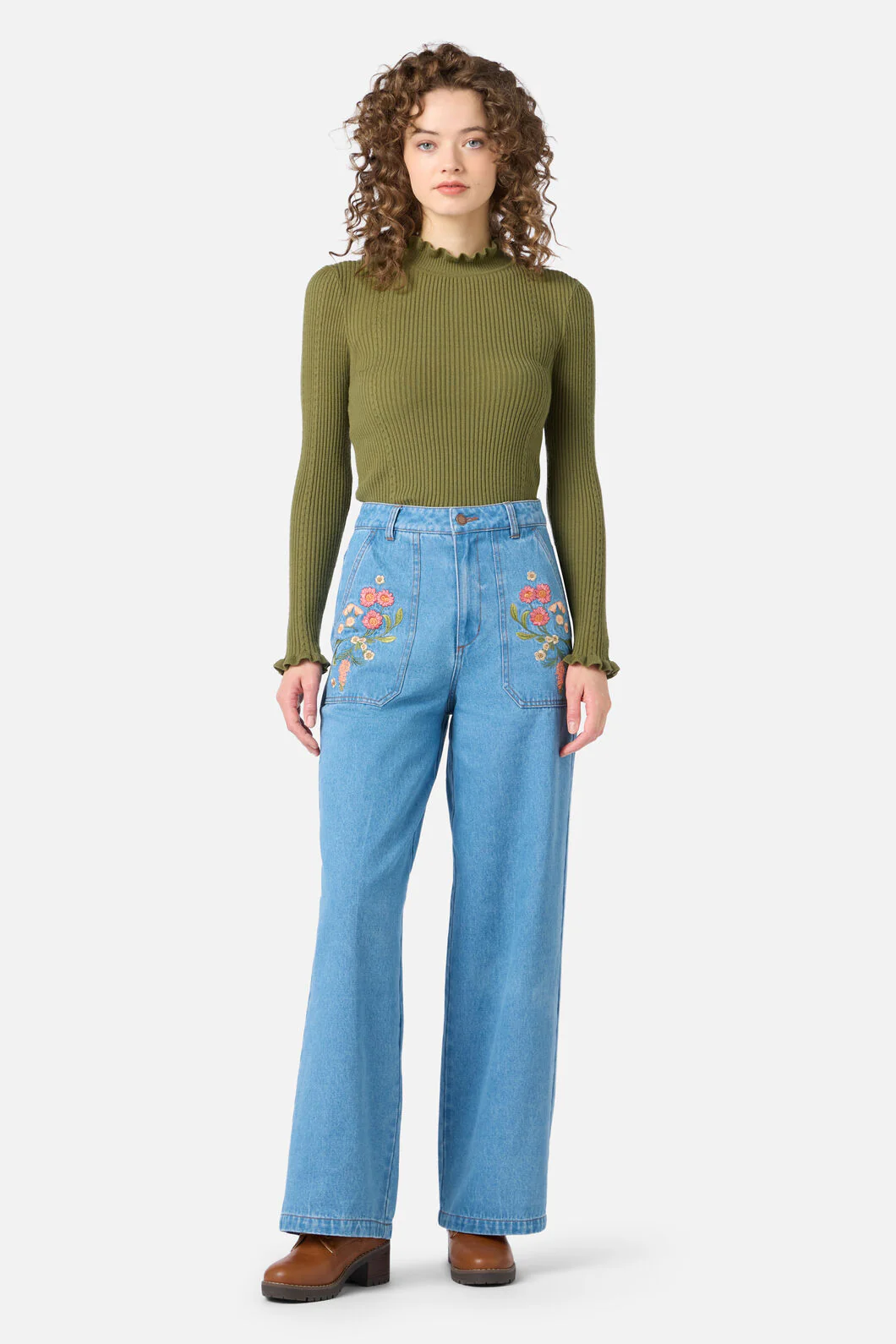 Native Embroidered Jean