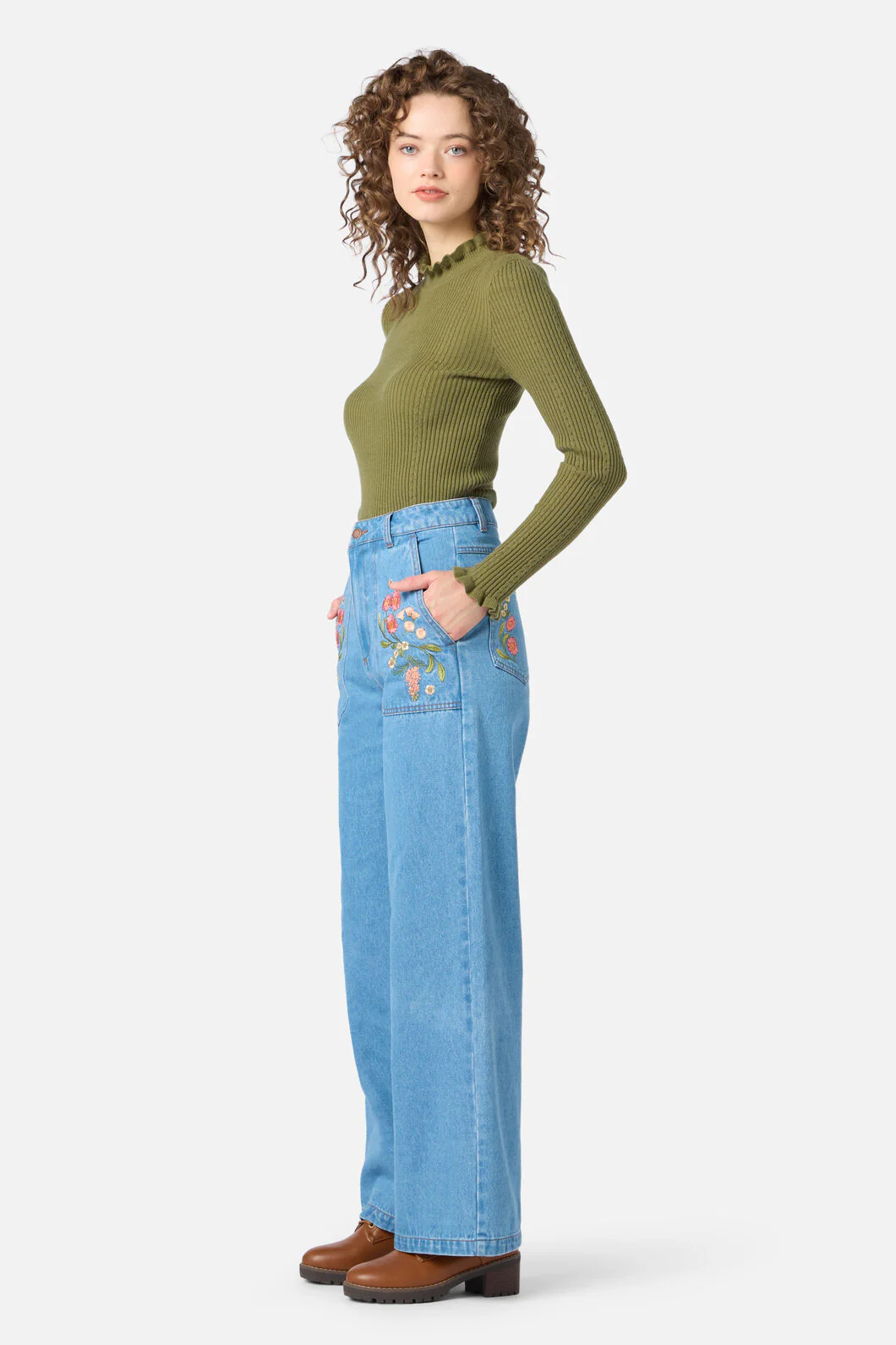 Native Embroidered Jean - Image 2